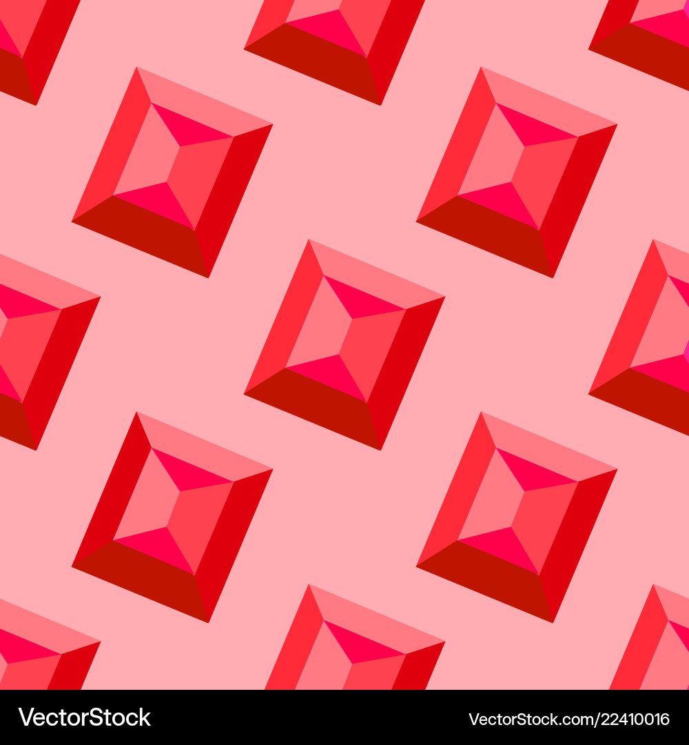 Ruby seamless pattern decorative Vector Image