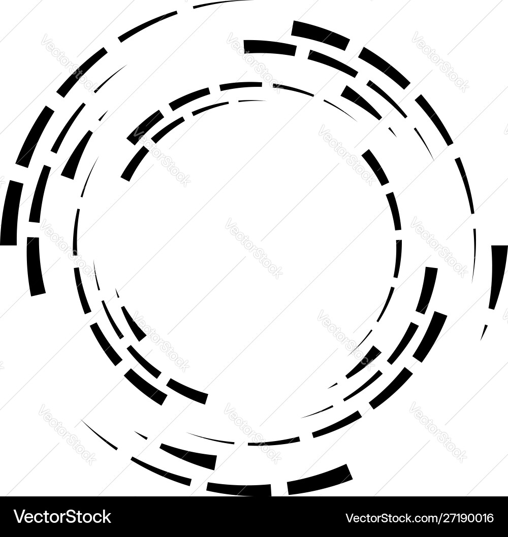 Segmented circle with rotationcircular and radial Segmented circle with rotationcircular and radial vector image