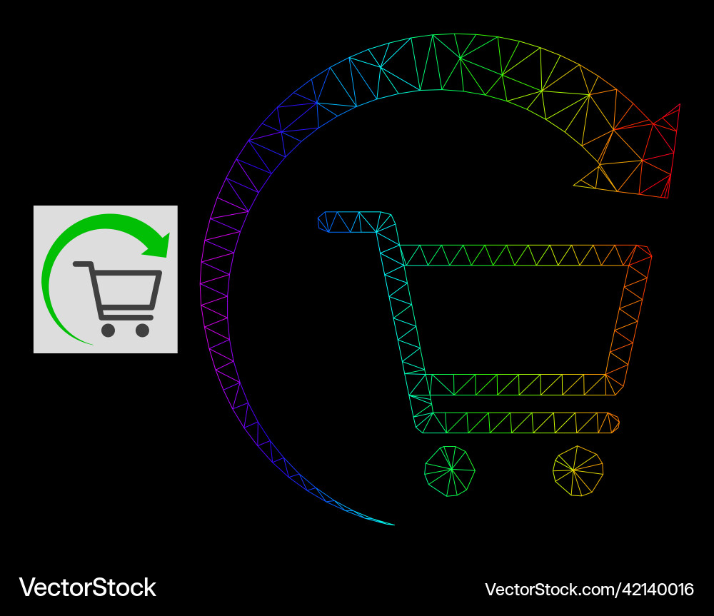 Spectrum gradiented polygonal mesh repeat purchase Spectrum gradiented polygonal mesh repeat purchase vector image