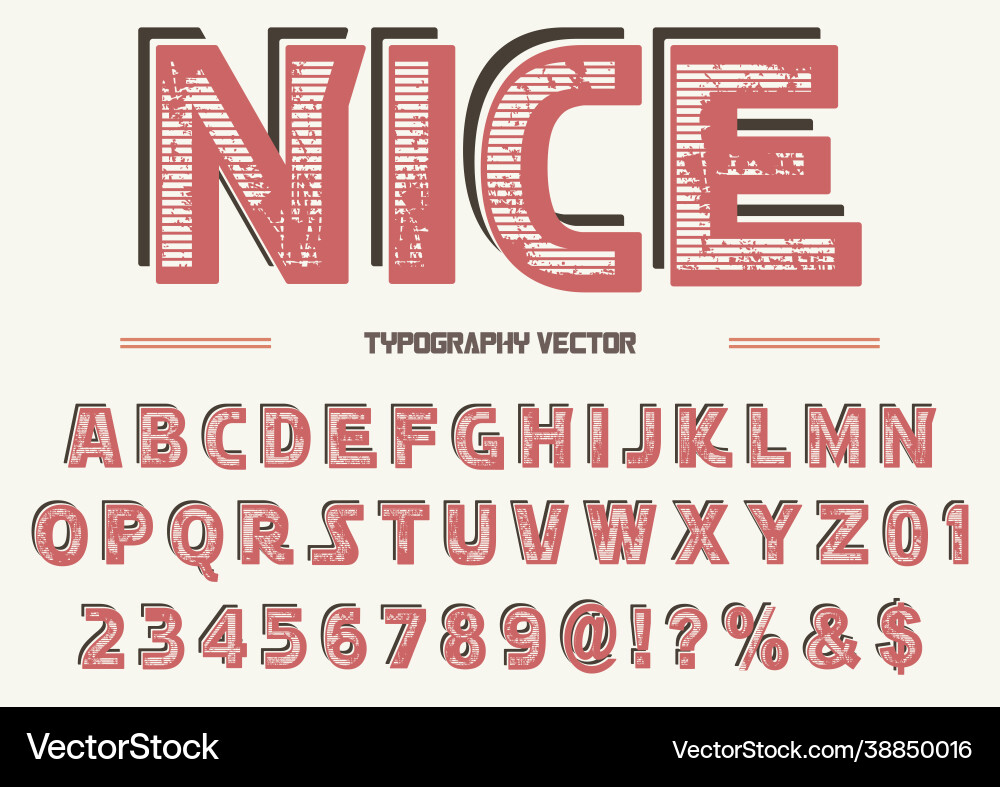 Typeface font design abstract modern alphabet Vector Image