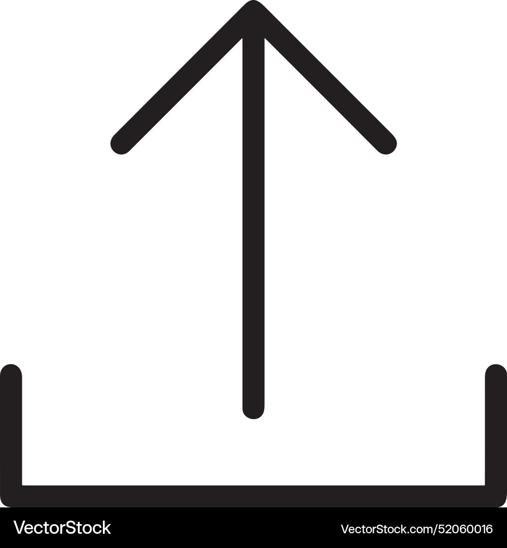 Upload outline icon symbol image Vector Image