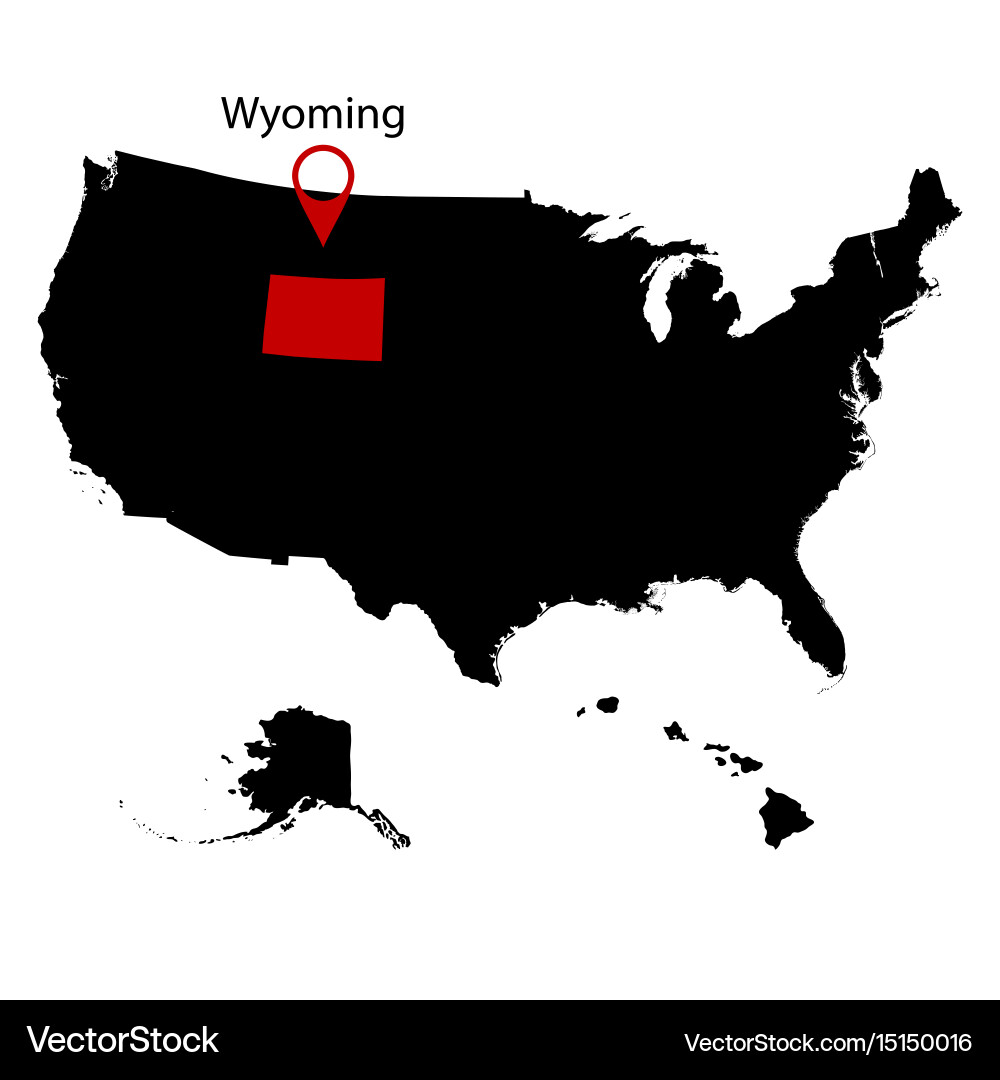 Wyoming State Map Vector Image