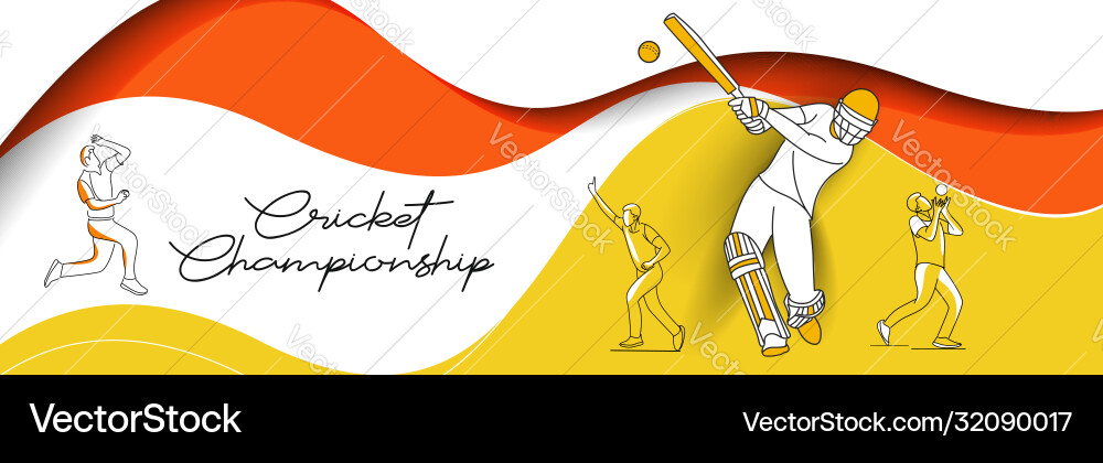 Abstract colorful pattern with batsman and bowler Abstract colorful pattern with batsman and bowler Vector Image