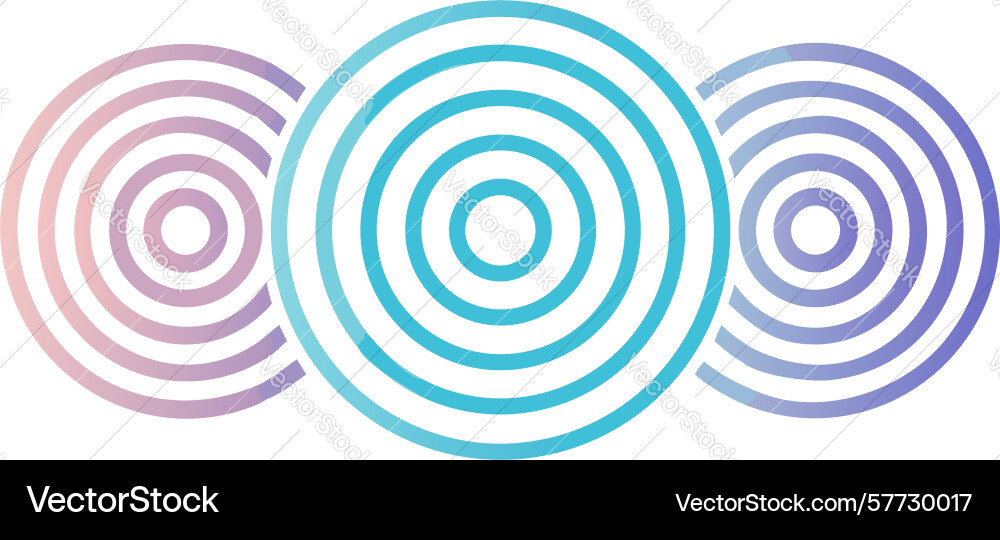 Abstract concentric circles calm and rhythmic vector image