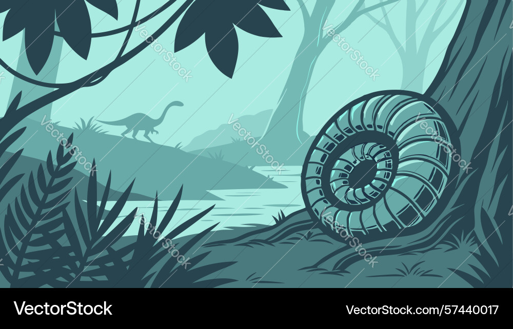 Abstract snail shell with spiral pattern design vector image