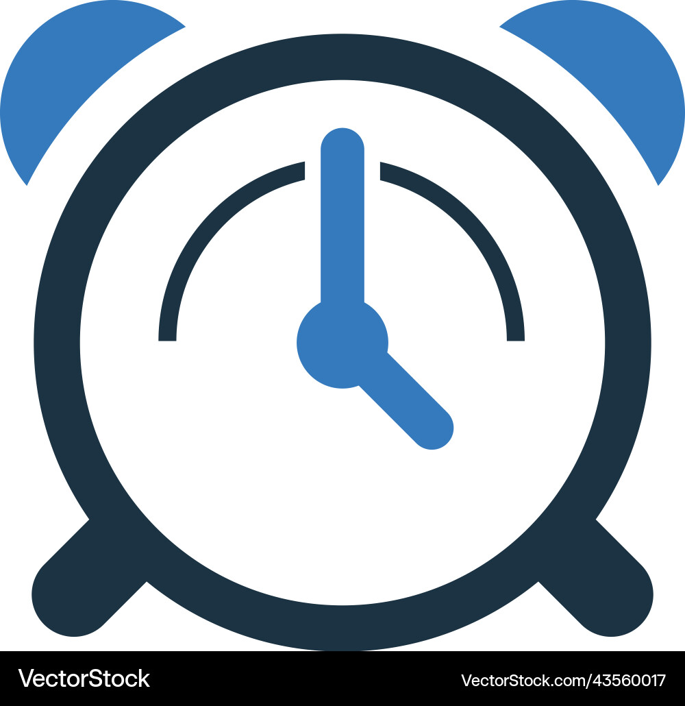 Alarm clock icon simple editable graphics vector image