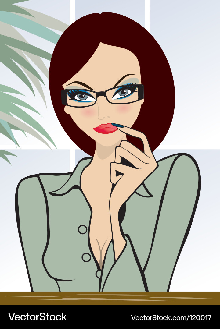 Attractive Office Woman vector image