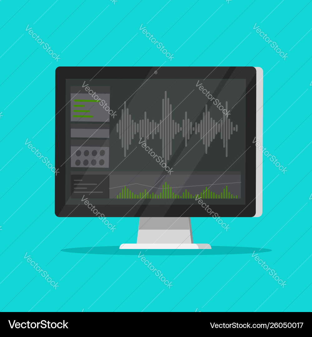 Audio Mixer Software Editor vector image