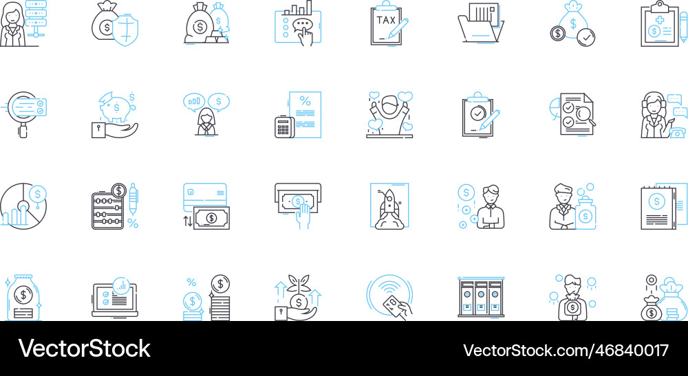 Autonomous computing linear icons set automation Autonomous computing linear icons set automation Vector Image