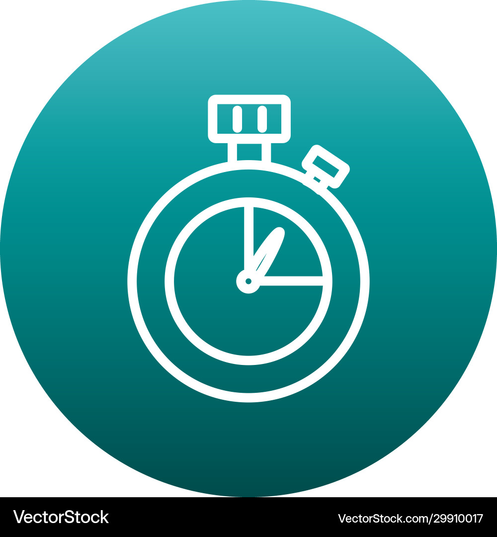 Isolated chronometer block gradient style icon Vector Image