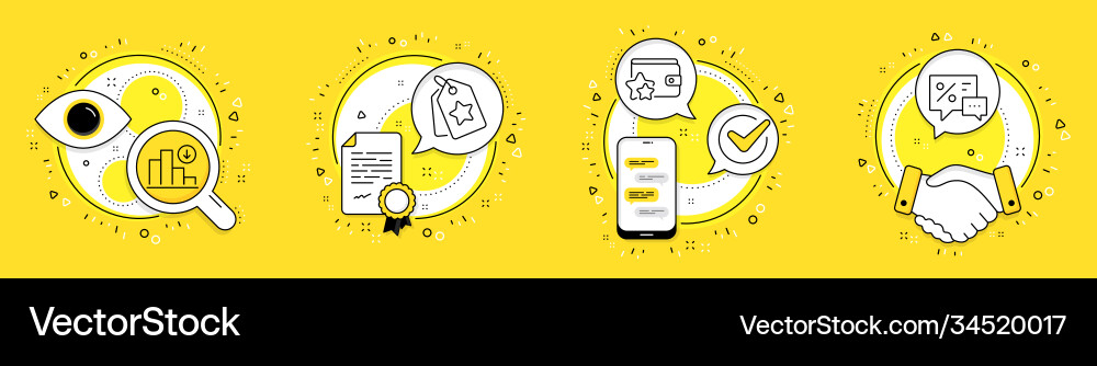 Loyalty program decreasing graph and tags Loyalty program decreasing graph and tags vector image