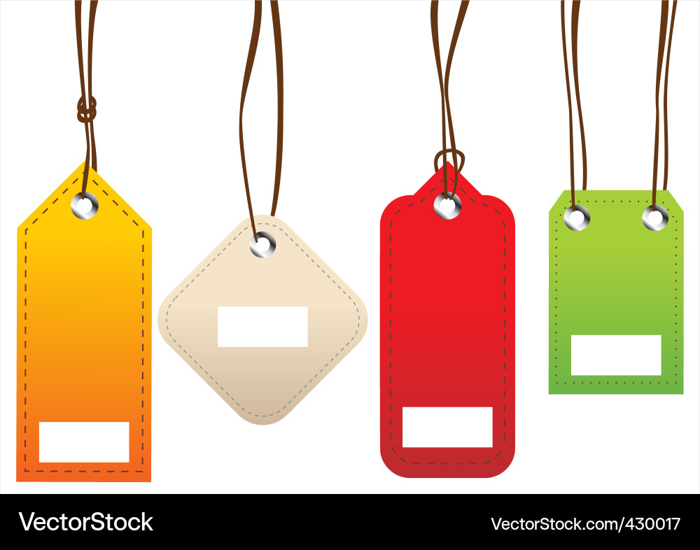 Luggage Tags - Collection Vector Image
