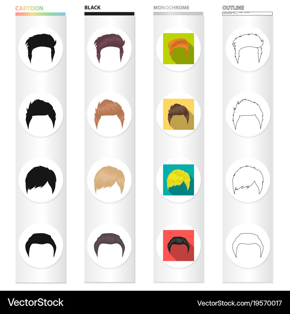 Model style wig and other web icon in different vector image