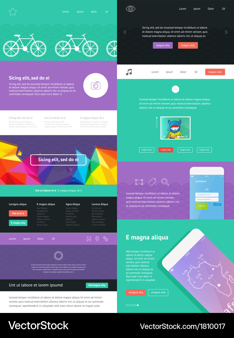 Modern UI Component Set vector image