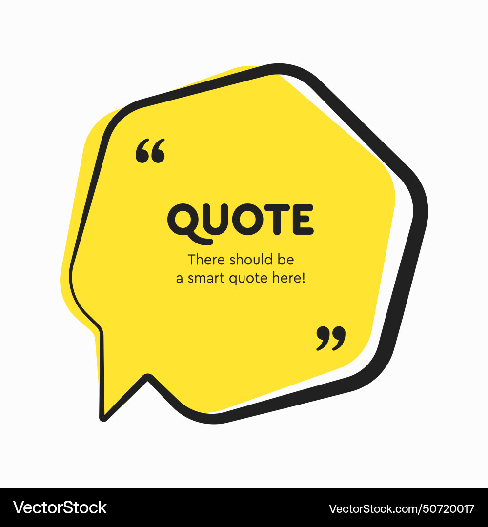 Quote frame blank text boxes message Quote frame blank text boxes message Vector Image