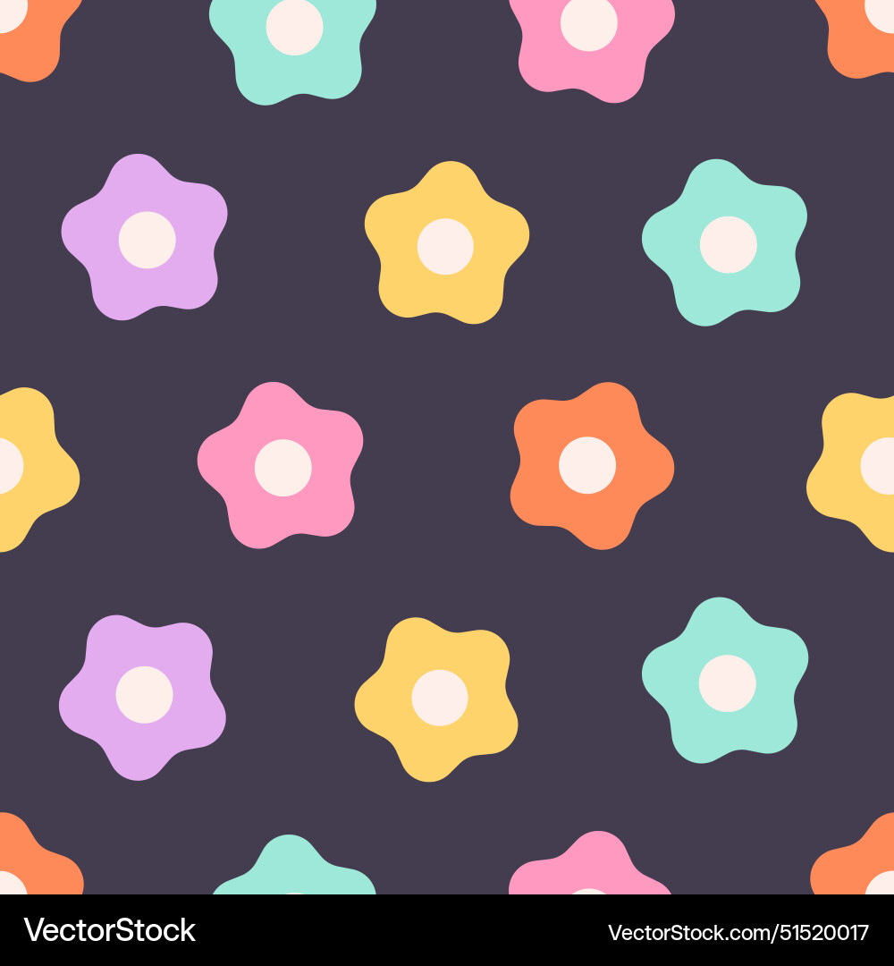 Seamless pattern with abstract retro aesthetic Vector Image