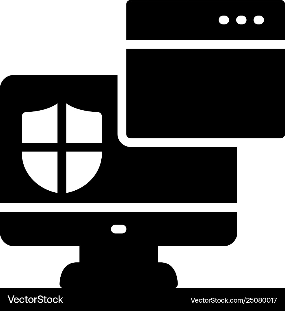 Secure lcd browser Secure lcd browser vector image