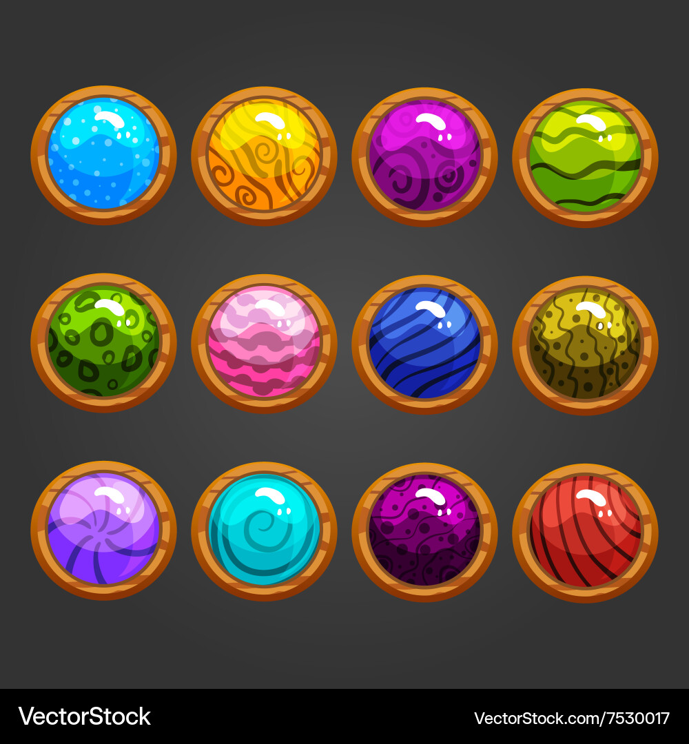 Set of game buttons-2 vector image
