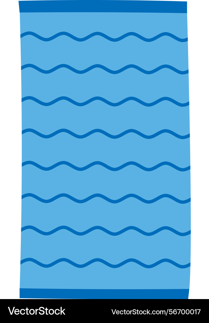 Wavy line pattern towel Vector Image
