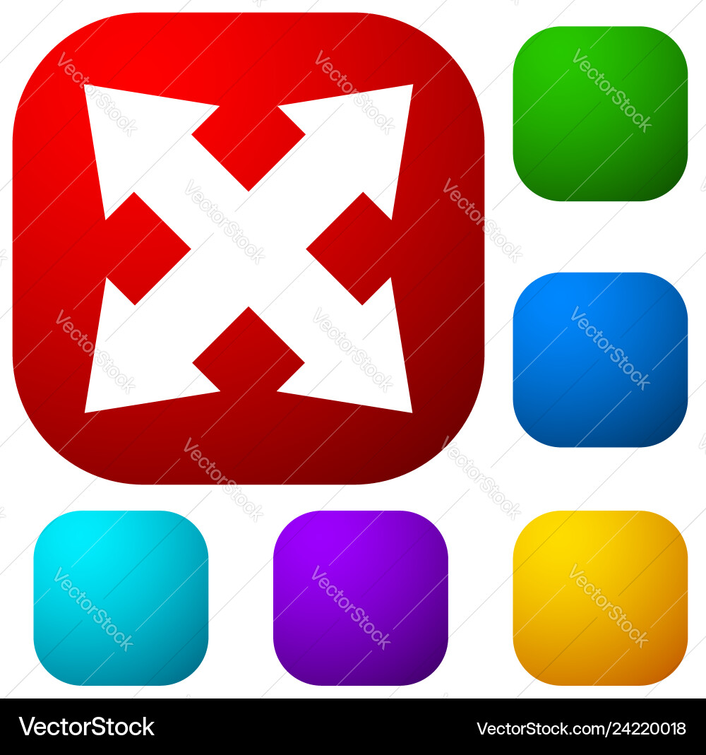 4-way arrow as expand resize adjustment alignment vector image