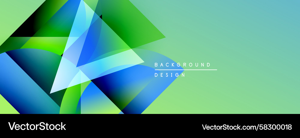 Abstract geometric shapes overlap creating Vector Image