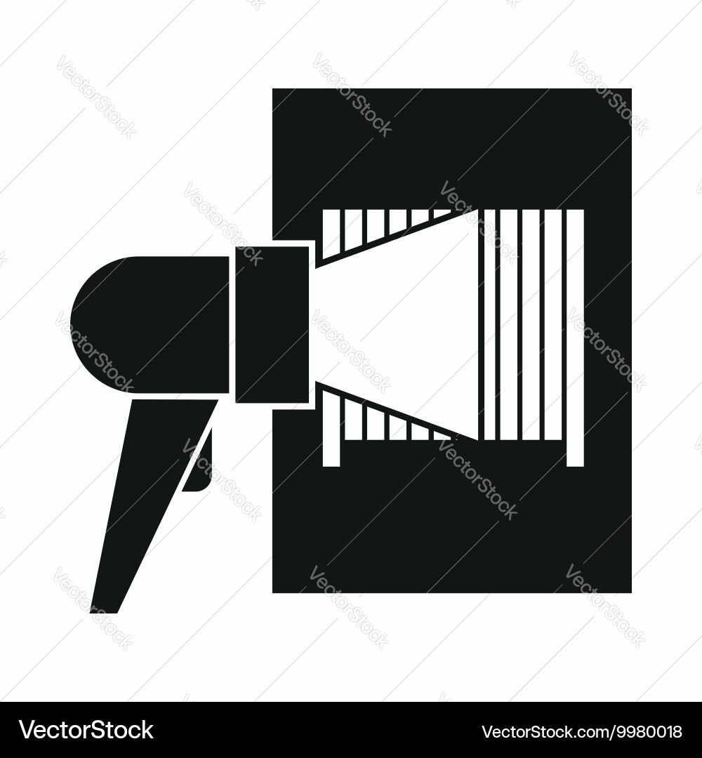 Bar code on cargo icon simple style vector image