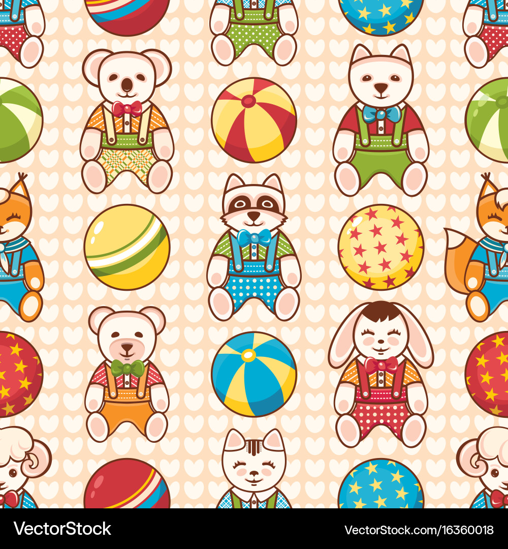 Child toy seamless pattern design element Vector Image