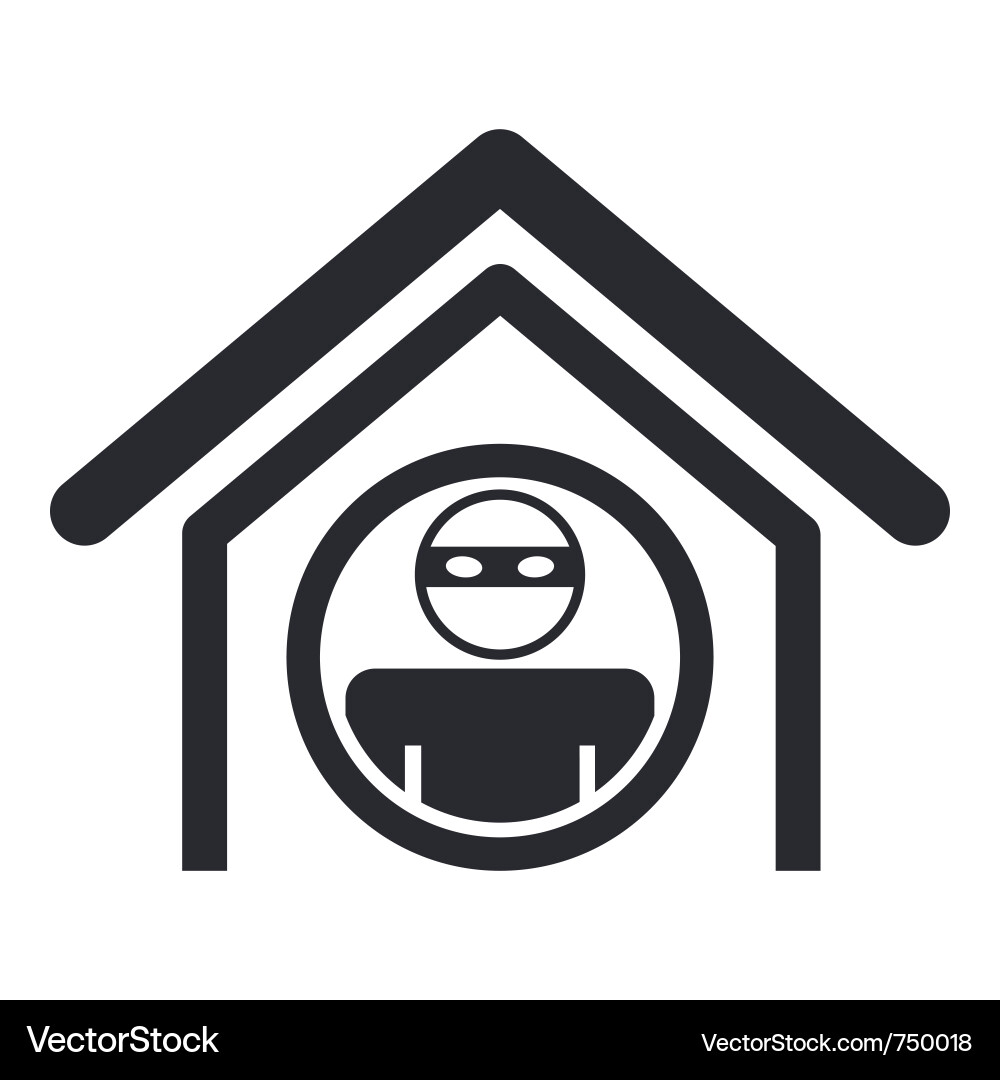 Criminal Intrusion Icon Vector Image