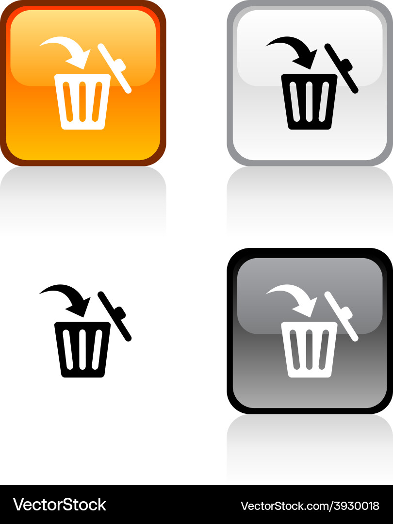 Delete button Vector Image