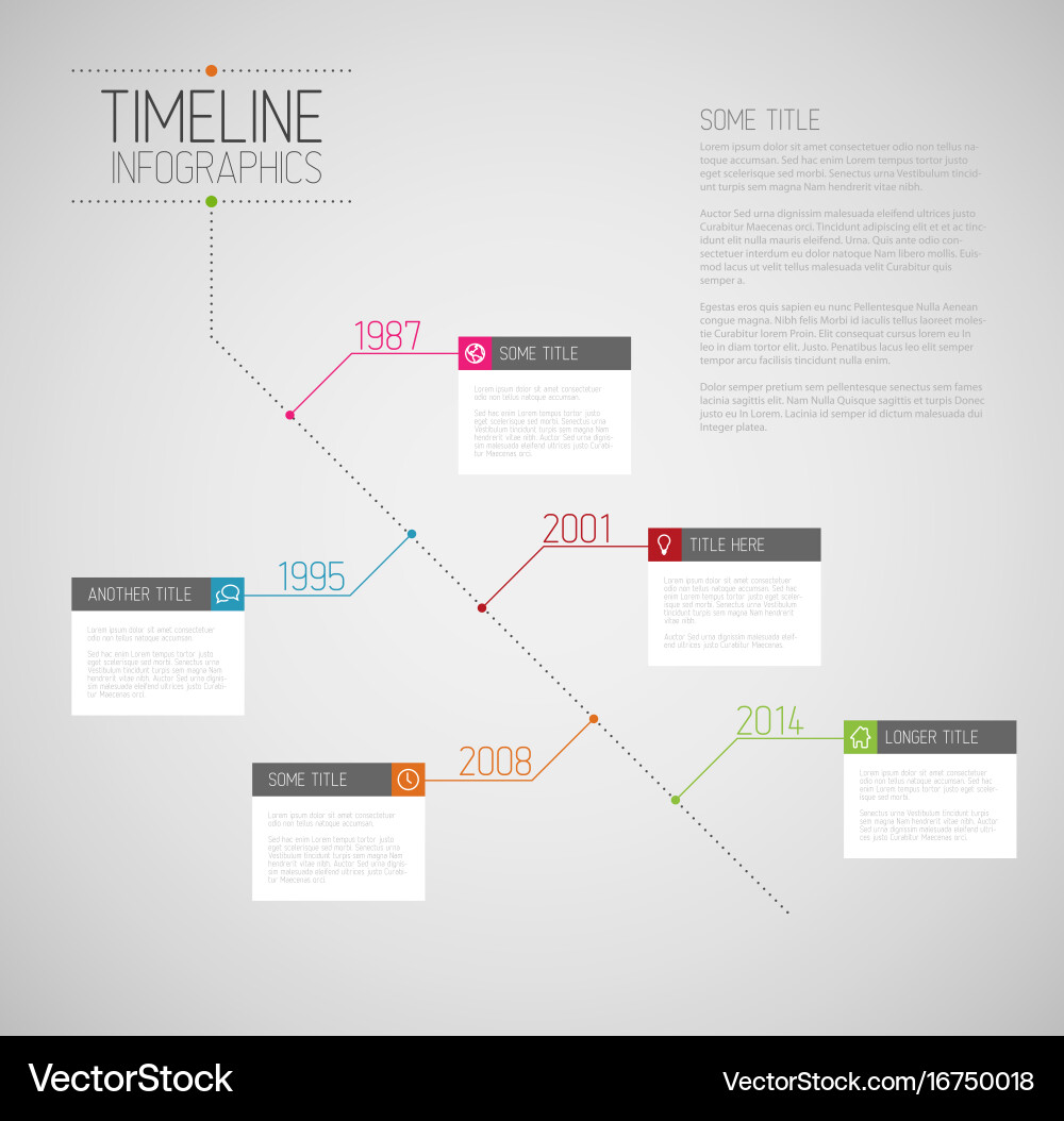 Diagonal Timeline Report Template vector image