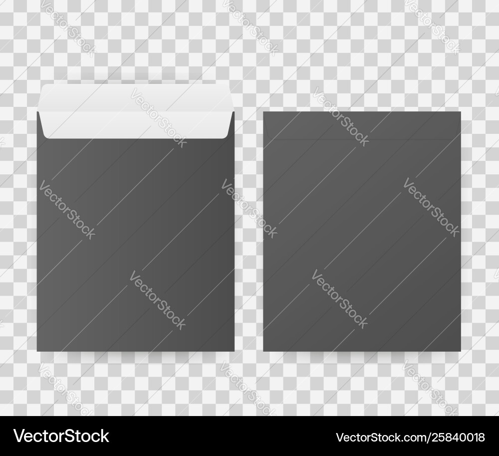 Dl envelopes mockup front and back view Dl envelopes mockup front and back view vector image