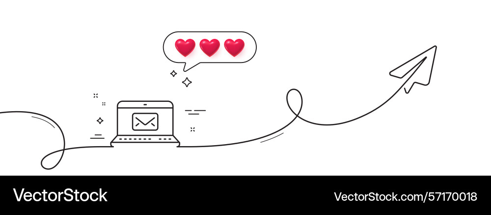 E-mail line icon message correspondence sign Vector Image
