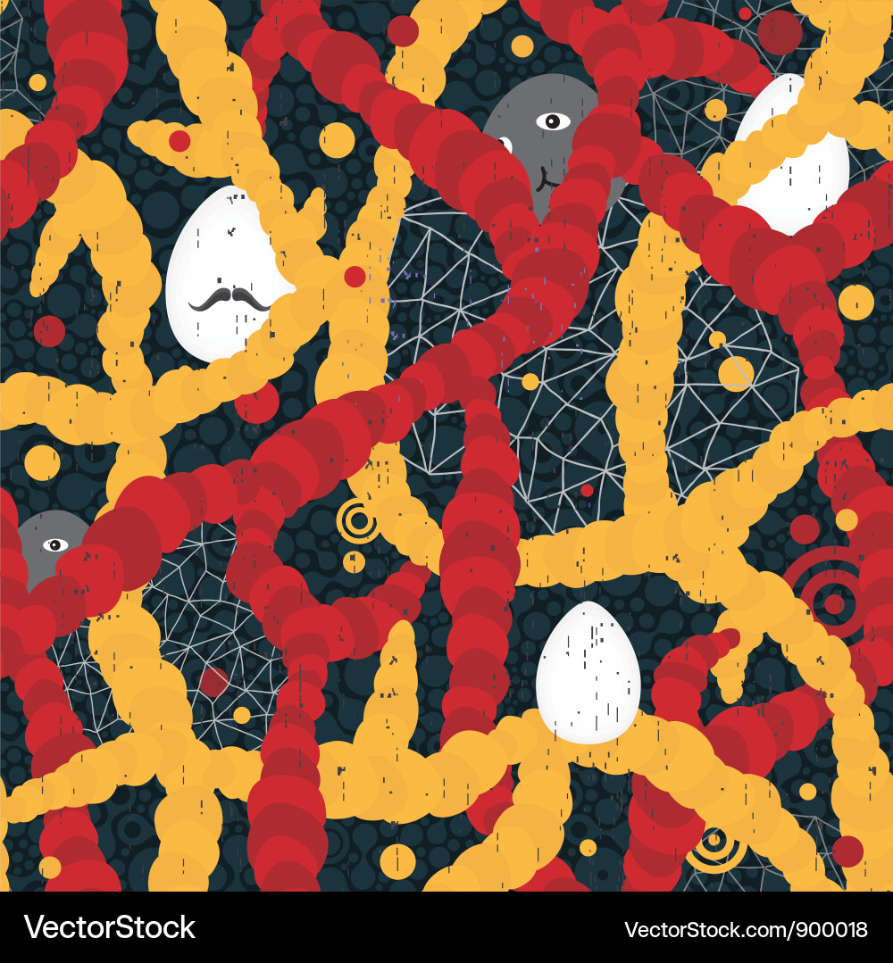 Egg and lines pattern Vector Image
