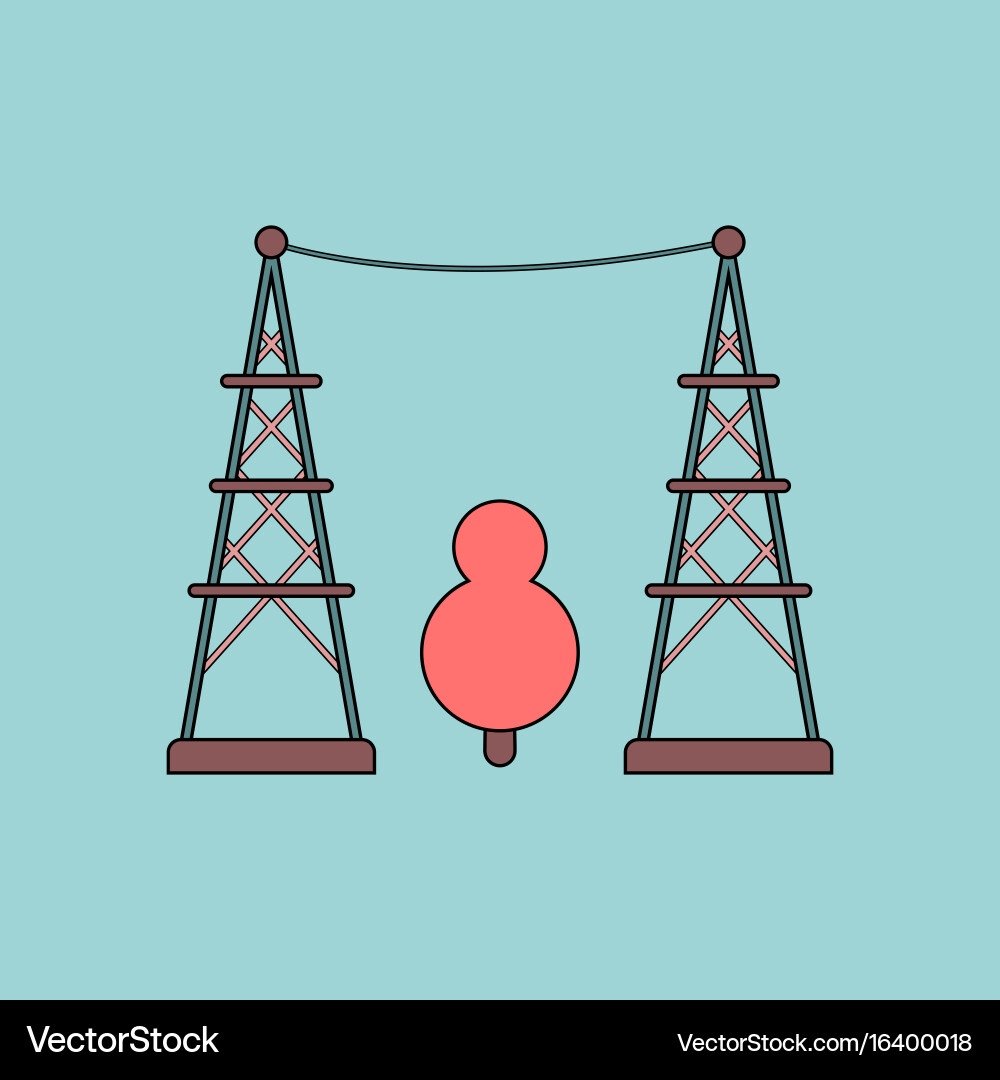 Flat icon design collection tree between Vector Image