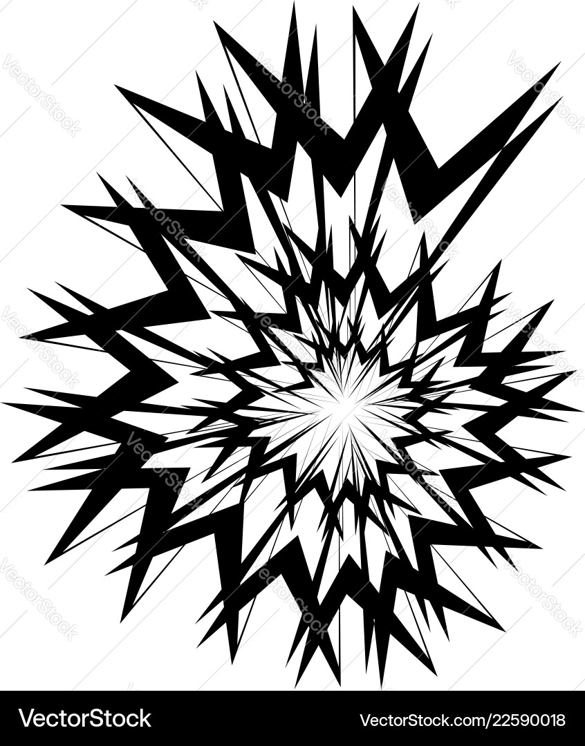 Geometric circular spiral abstract angular edgy Geometric circular spiral abstract angular edgy vector image