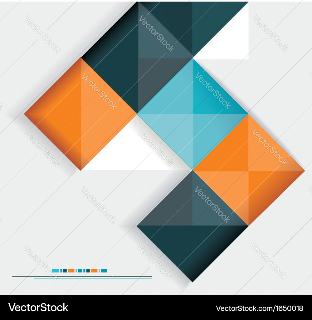 Geometric Cube Layout vector image
