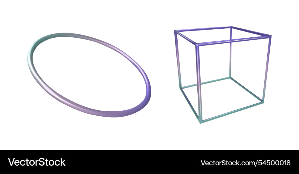 Geometric holographic gradient empty shape Geometric holographic gradient empty shape vector image