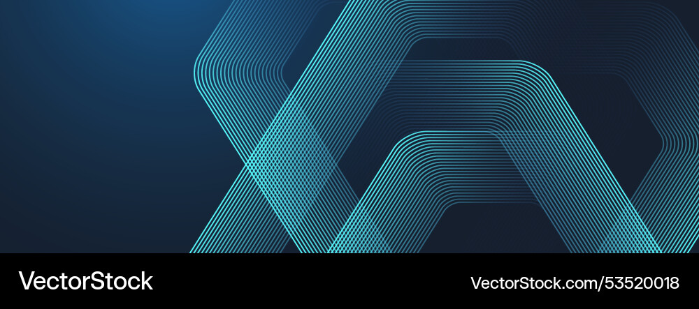 Glow Lines Abstract Hexagon Vector Image