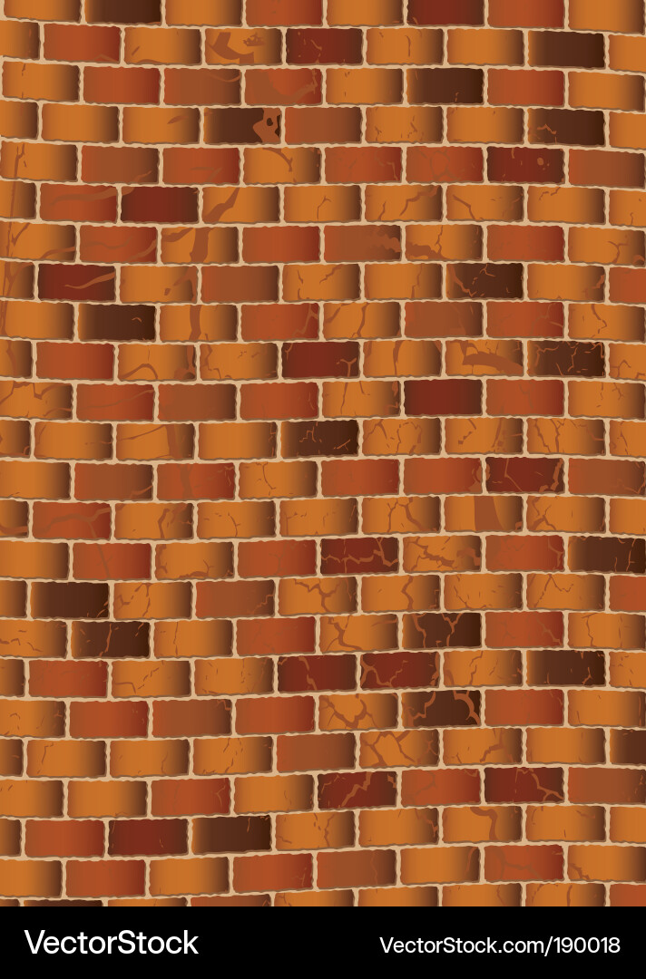 Grunge brick wall vector image