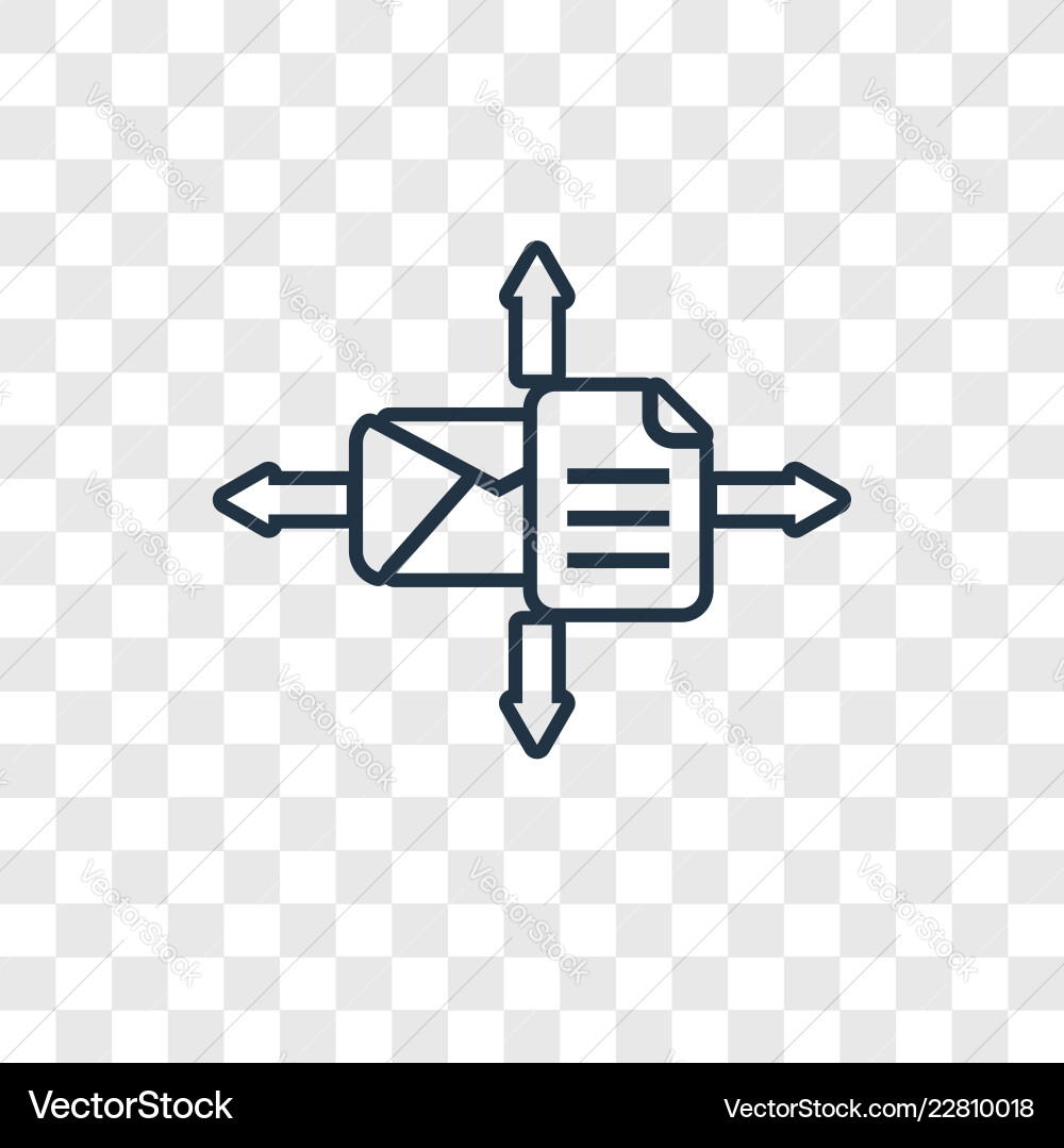 Mailing concept linear icon isolated Mailing concept linear icon isolated vector image