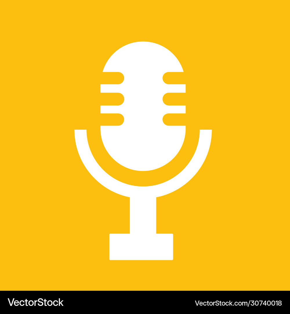 Microphone icon for websites and apps image Vector Image