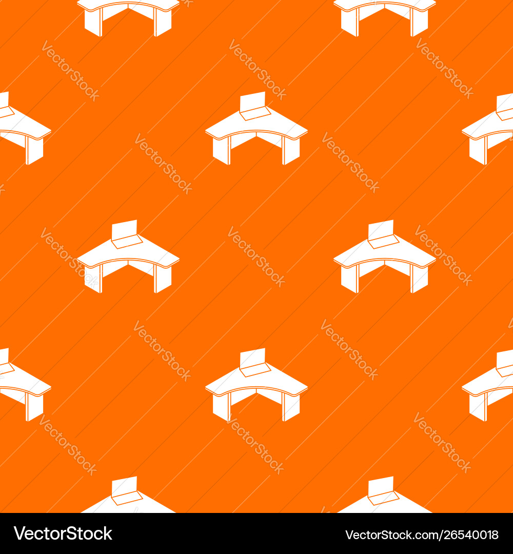 Office table pattern orange Office table pattern orange vector image