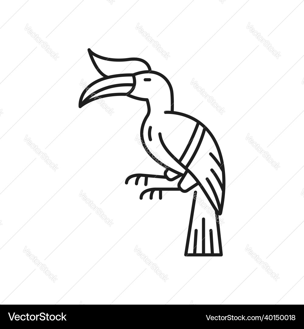 Papageien exotische Vogel fowl isolierte Umriss Papageien exotische Vogel fowl isolierte Umriss vektorbild
