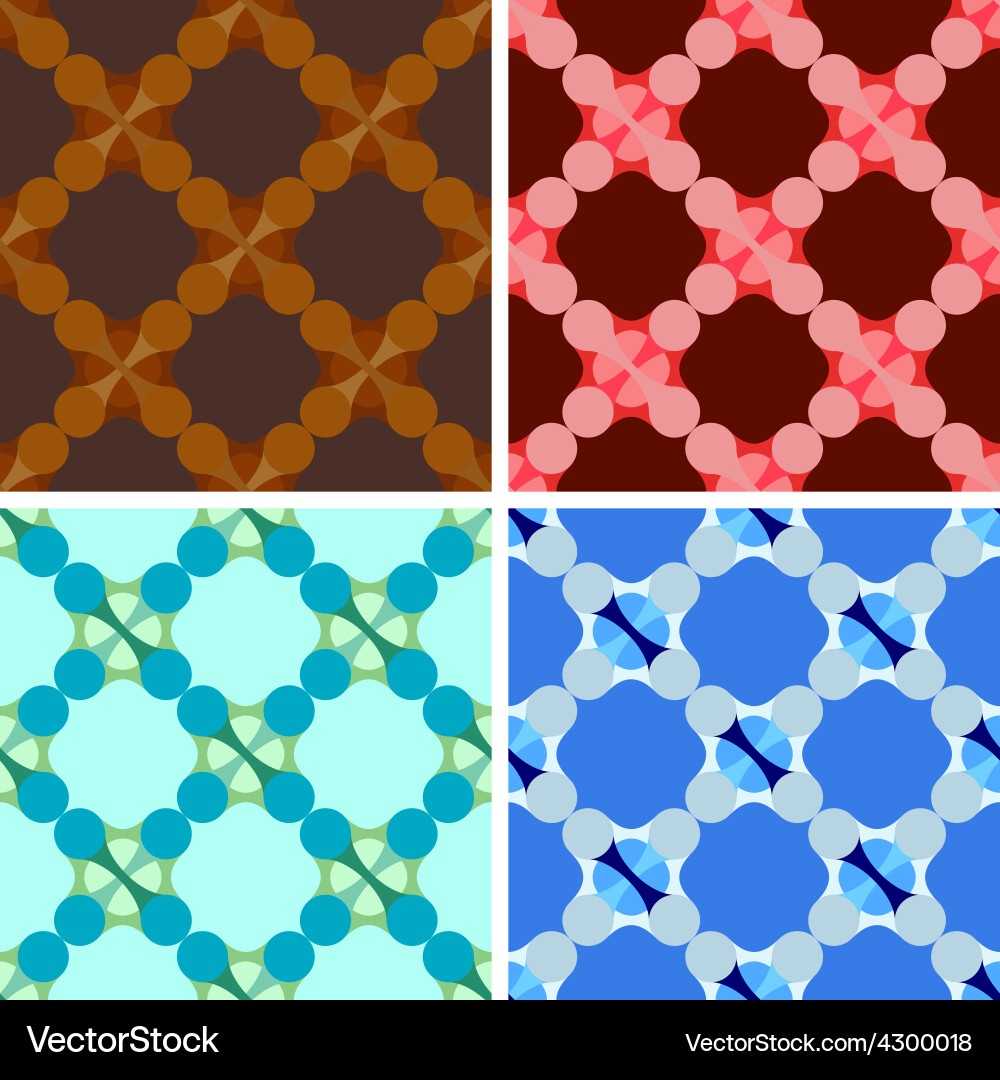 Seamless abstract art pattern set vector image