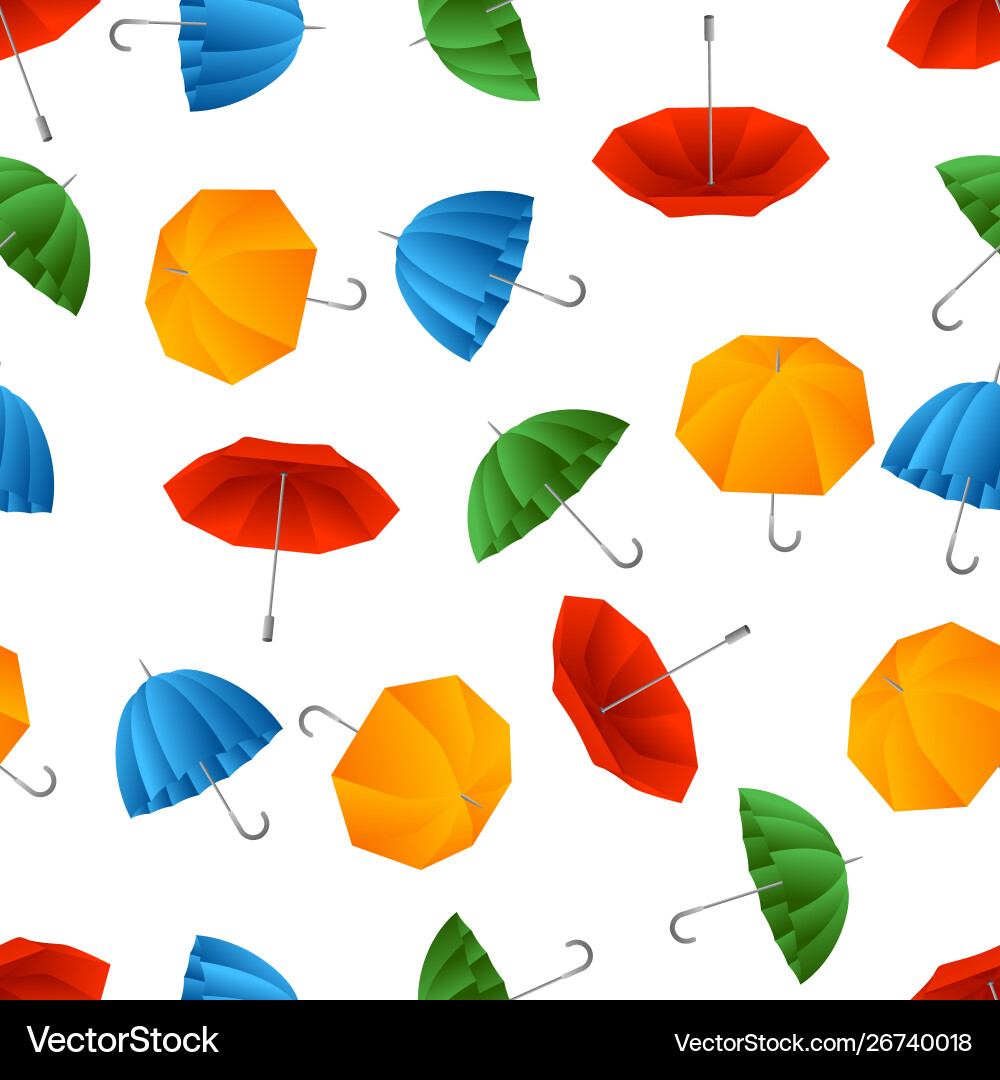 Seamless pattern with color umbrella Seamless pattern with color umbrella Vector Image