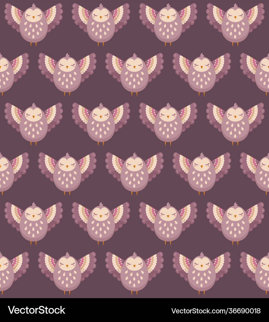 Seamless scandinavian pattern multicolored owl Seamless scandinavian pattern multicolored owl vector image