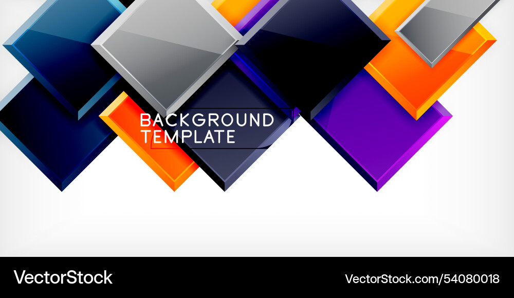 Square shape color abstract geometry Vector Image