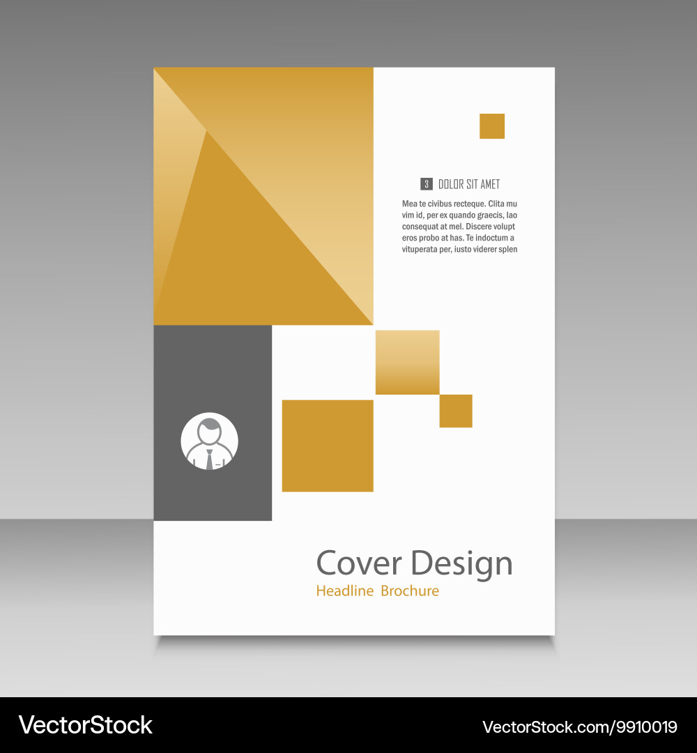 Abstract brochure template with squares elements vector image