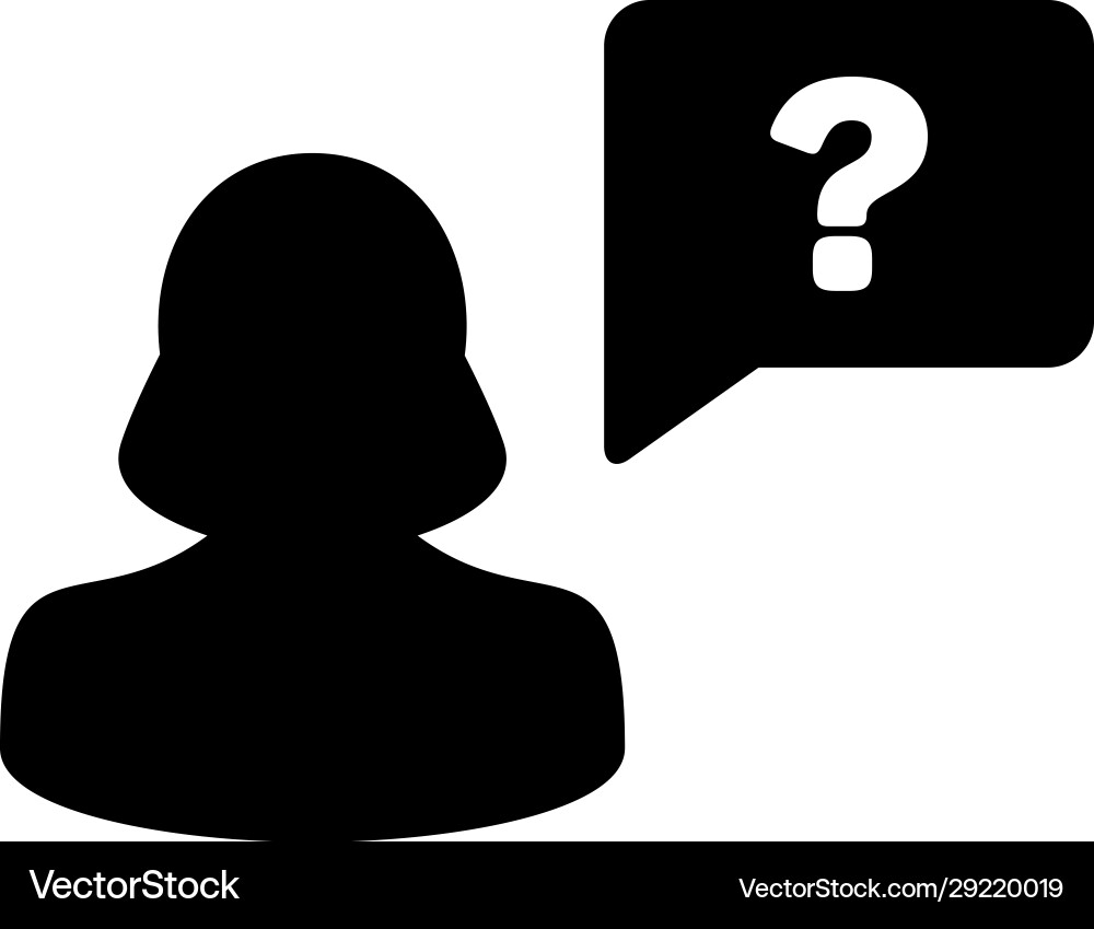 Avatar icon with question mark speech bubble Avatar icon with question mark speech bubble vector image