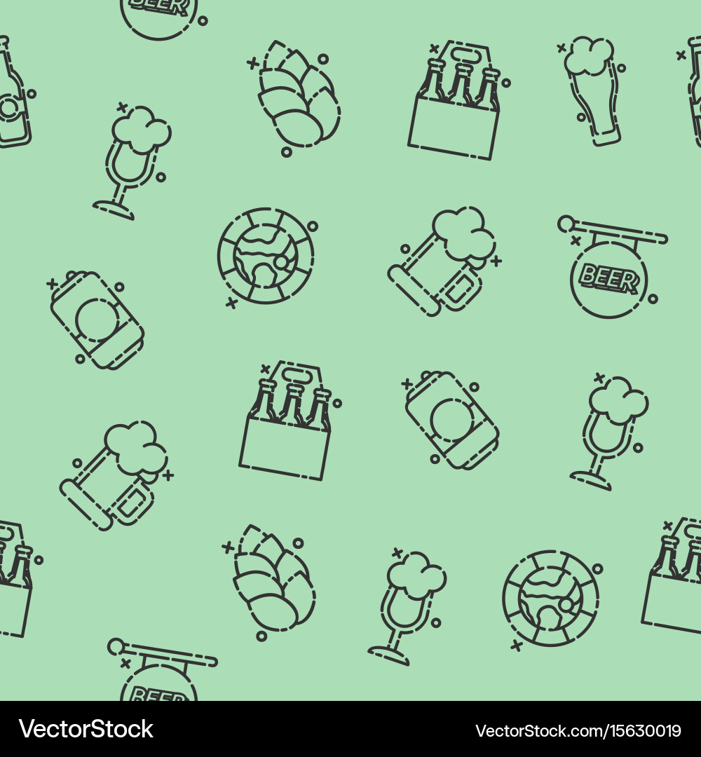 Brewing icons set pattern Vector Image